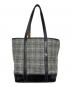 COACH (コーチ) チェック柄ウールトートバッグ グレー：8000円