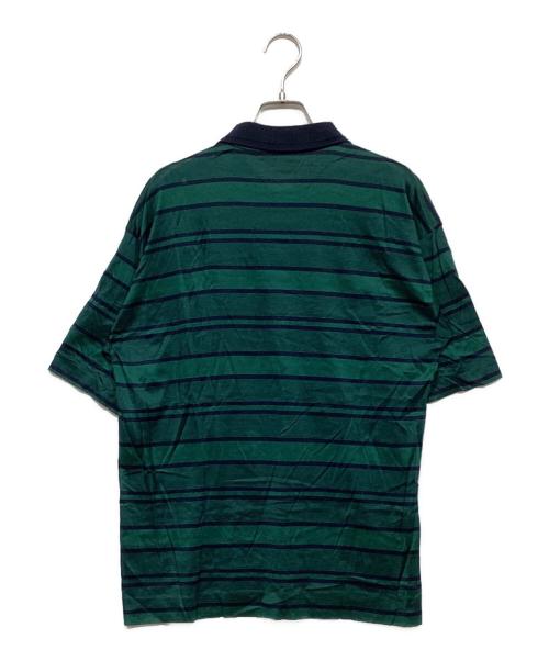 GUCCI（グッチ）GUCCI (グッチ) ボーダーポロシャツ グリーン×ネイビー サイズ:Mの古着・服飾アイテム