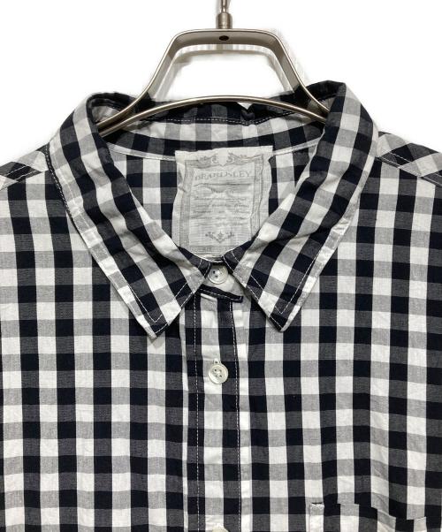 BEARDSLEY（ビアズリー）BEARDSLEY (ビアズリー) ギンガムワッシャーシャツ ホワイト×ブラック サイズ:Freeの古着・服飾アイテム