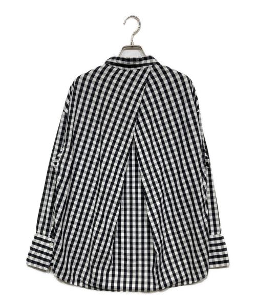 BEARDSLEY（ビアズリー）BEARDSLEY (ビアズリー) ギンガムワッシャーシャツ ホワイト×ブラック サイズ:Freeの古着・服飾アイテム