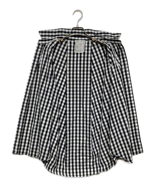 BEARDSLEY（ビアズリー）BEARDSLEY (ビアズリー) ギンガムワッシャーシャツ ホワイト×ブラック サイズ:Freeの古着・服飾アイテム