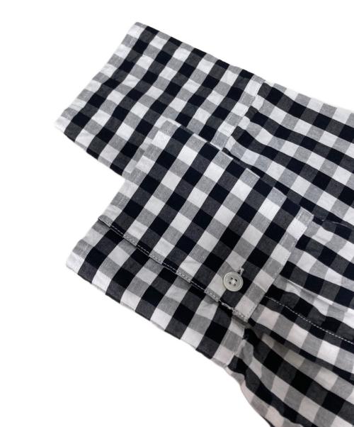 BEARDSLEY（ビアズリー）BEARDSLEY (ビアズリー) ギンガムワッシャーシャツ ホワイト×ブラック サイズ:Freeの古着・服飾アイテム