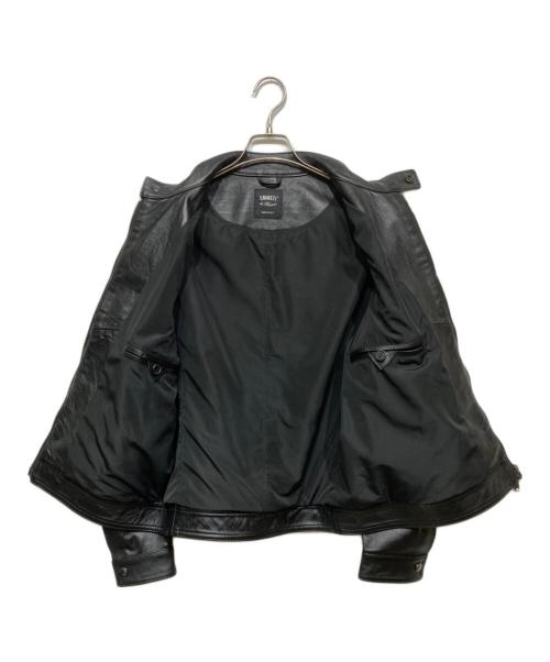 EMMETI（エンメティ）EMMETI (エンメティ) JURI ラムレザーライダースジャケット ブラック サイズ:50の古着・服飾アイテム