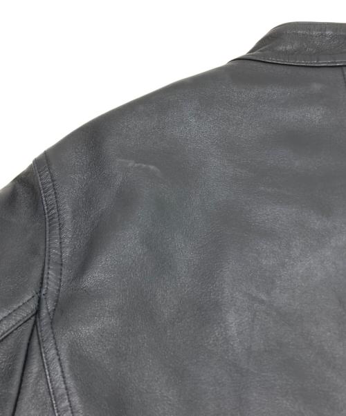 EMMETI（エンメティ）EMMETI (エンメティ) JURI ラムレザーライダースジャケット ブラック サイズ:50の古着・服飾アイテム