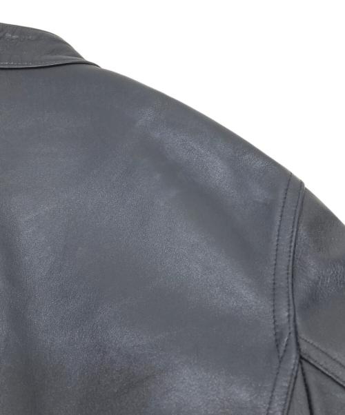 EMMETI（エンメティ）EMMETI (エンメティ) JURI ラムレザーライダースジャケット ブラック サイズ:50の古着・服飾アイテム
