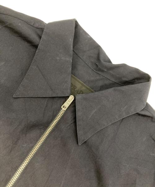 PRADA（プラダ）PRADA (プラダ) ジップシルクシャツ　SC540 S211 ネイビー サイズ:Mの古着・服飾アイテム