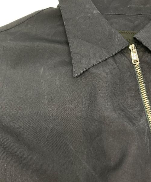 PRADA（プラダ）PRADA (プラダ) ジップシルクシャツ　SC540 S211 ネイビー サイズ:Mの古着・服飾アイテム