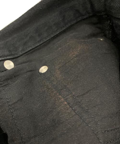 JOHN LAWRENCE SULLIVAN（ジョン ローレンス サリバン）JOHN LAWRENCE SULLIVAN (ジョン ローレンス サリバン) WASHED DENIM CUT OUT WIDE PANTS ブラック サイズ:Sの古着・服飾アイテム