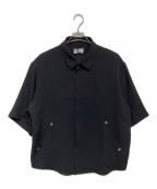 CONZコンズ）の古着「PANEL OVER ZIP SS SHIRT」｜ブラック