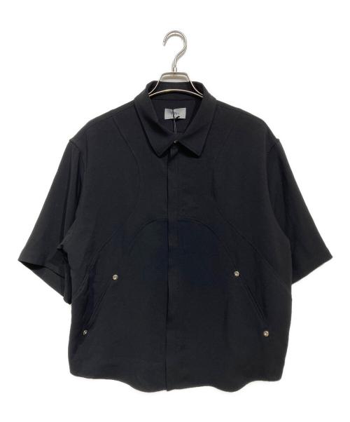 CONZ（コンズ）CONZ (コンズ) PANEL OVER ZIP SS SHIRT ブラック サイズ:2の古着・服飾アイテム