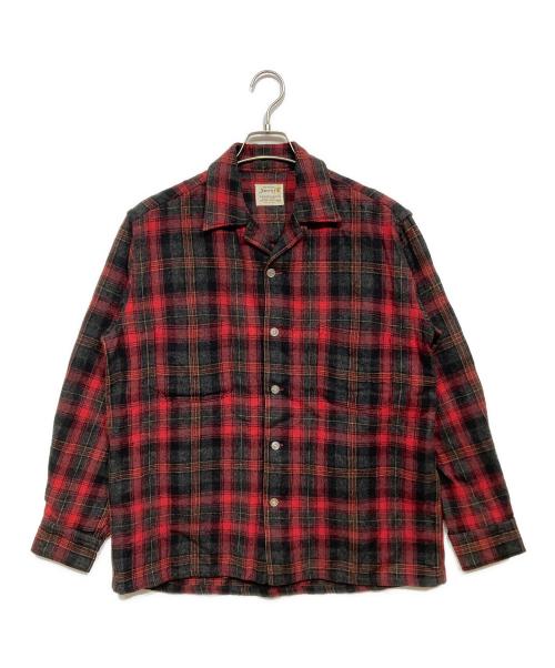 amcrest（アムクレスト）amcrest (アムクレスト) フランネルシャツ ブラック×レッド サイズ:Mの古着・服飾アイテム