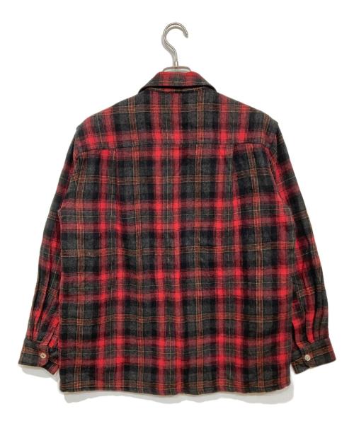 amcrest（アムクレスト）amcrest (アムクレスト) フランネルシャツ ブラック×レッド サイズ:Mの古着・服飾アイテム