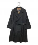 Burberry'sバーバリーズ）の古着「ヘリンボーン タイロッケンコート」｜ブラック