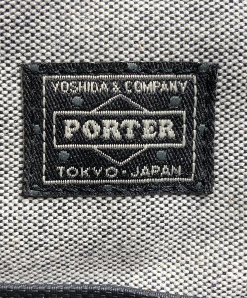 PORTER GIRL（ポーターガール）PORTER GIRL (ポーターガール) BOYFRIEND TOTE CHAMBRAY TOTE BAG(M) グレー×ブラック サイズ:Mの古着・服飾アイテム