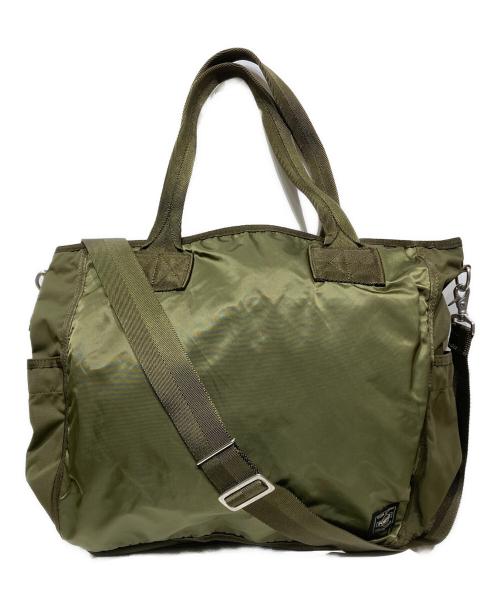 PORTER（ポーター）PORTER (ポーター) FRAME 2WAY TOTE BAG オリーブの古着・服飾アイテム