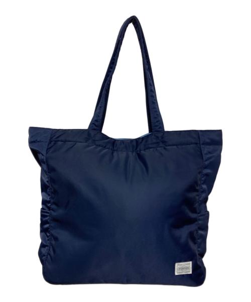 PORTER（ポーター）PORTER (ポーター) CREAM TOTE BAG（クリーム トート バッグ） ネイビー×ブルーの古着・服飾アイテム