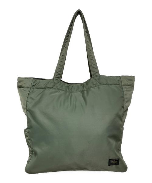PORTER（ポーター）PORTER (ポーター) CREAM  TOTE BAG（クリーム トート バック） オリーブの古着・服飾アイテム