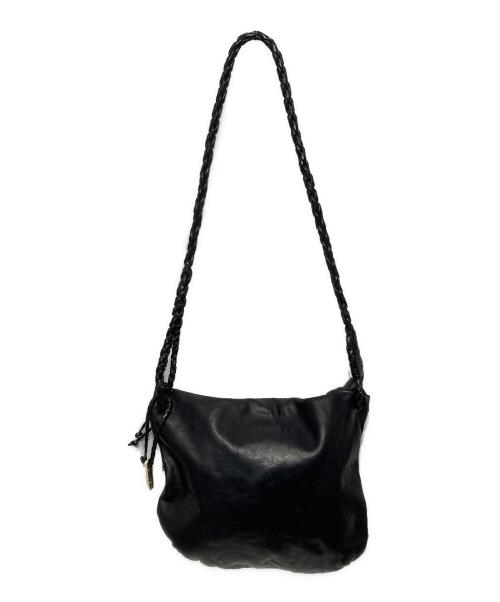CHRISTIAN PEAU（クリスチャンポー）CHRISTIAN PEAU (クリスチャンポー) レザーショルダーバッグ ブラックの古着・服飾アイテム