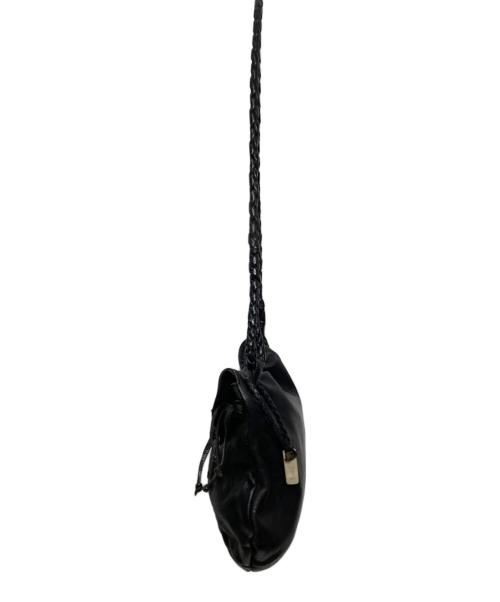CHRISTIAN PEAU（クリスチャンポー）CHRISTIAN PEAU (クリスチャンポー) レザーショルダーバッグ ブラックの古着・服飾アイテム