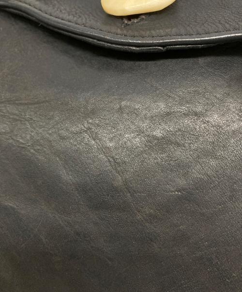 CHRISTIAN PEAU（クリスチャンポー）CHRISTIAN PEAU (クリスチャンポー) レザーショルダーバッグ ブラックの古着・服飾アイテム