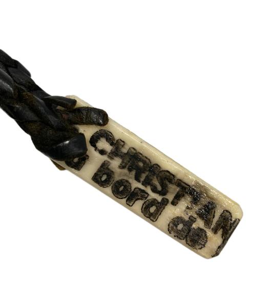 CHRISTIAN PEAU（クリスチャンポー）CHRISTIAN PEAU (クリスチャンポー) レザーショルダーバッグ ブラックの古着・服飾アイテム
