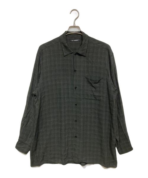 MAATEE&SONS（マーティーアンドサンズ）MAATEE&SONS (マーティーアンドサンズ) 強撚レーヨンオープンカラーシャツ グレー×カーキ サイズ:2の古着・服飾アイテム