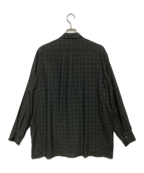 MAATEE&SONS（マーティーアンドサンズ）MAATEE&SONS (マーティーアンドサンズ) 強撚レーヨンオープンカラーシャツ グレー×カーキ サイズ:2の古着・服飾アイテム