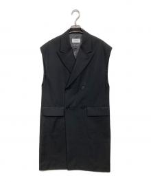 LOEFF（ロエフ）の古着「ロングジレ」｜ブラック