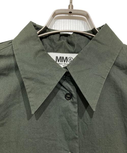 MM6 Maison Margiela（エムエムシックスメゾンマルジェラ）MM6 Maison Margiela (エムエムシックスメゾンマルジェラ) オーバーサイズ バックギャザー シャツ グリーン サイズ:38の古着・服飾アイテム