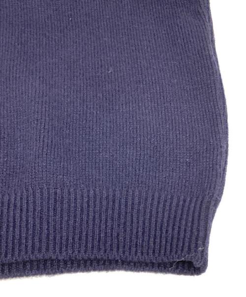 maison kitsune（メゾンキツネ）MAISON KITSUNE (メゾンキツネ) フォックスヘッド ミラノリブウール クルーネックセーター ネイビー サイズ:XSの古着・服飾アイテム
