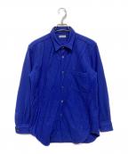 COMME des GARCONS HOMMEコムデギャルソン オム）の古着「カットオフプリーツシャツジャケット」｜ブルー
