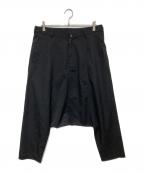 BLACK COMME des GARCONSブラックコムデギャルソン）の古着「ウールサルエルパンツ」｜ブラック