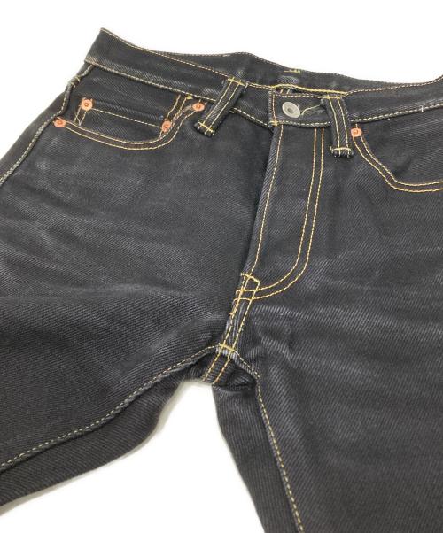 IRON HEART（アイアンハート）IRON HEART (アイアンハート) 21ozセルビッチブラックデニムパンツ ブラック サイズ:W28の古着・服飾アイテム