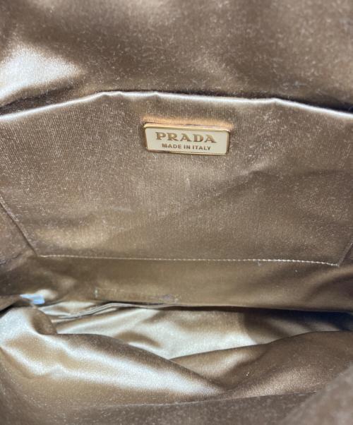 PRADA（プラダ）PRADA (プラダ) スタッズハンドバッグ ベージュの古着・服飾アイテム