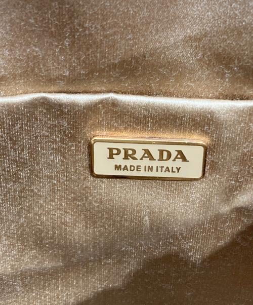 PRADA（プラダ）PRADA (プラダ) スタッズハンドバッグ ベージュの古着・服飾アイテム