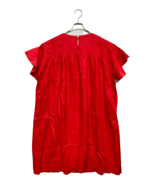 house of lotus（ハウスオブロータス）house of lotus (ハウスオブロータス) ウォッシュリネンワンピース レッド サイズ:Mの古着・服飾アイテム