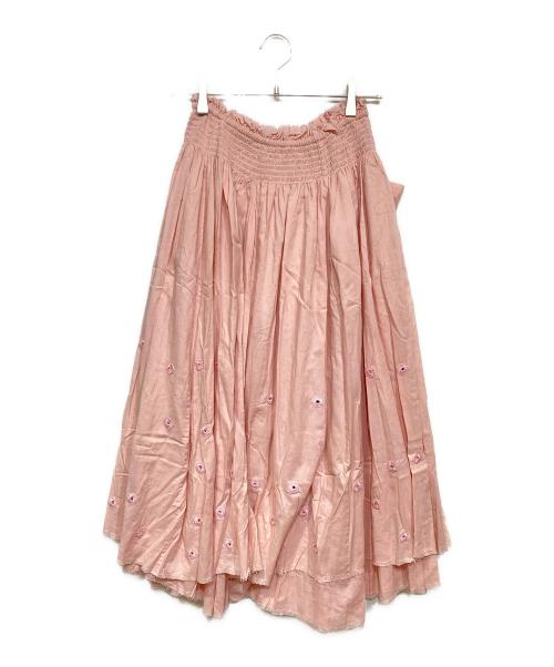 house of lotus（ハウスオブロータス）house of lotus (ハウスオブロータス) ミラーワーク スカート ピンク サイズ:Mの古着・服飾アイテム