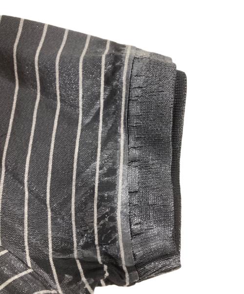 DIOR HOMME（ディオール オム）DIOR HOMME (ディオール オム) ワックス加工BEE刺繍ボーダーポロシャツ ブラック サイズ:Mの古着・服飾アイテム