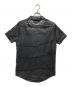 DIOR HOMME (ディオール オム) ワックス加工BEE刺繍ボーダーポロシャツ ブラック サイズ:M：25000円