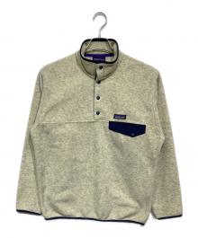 Patagonia（パタゴニア）の古着「シンチラ・スナップT・プルオーバ」｜ベージュ×ネイビー