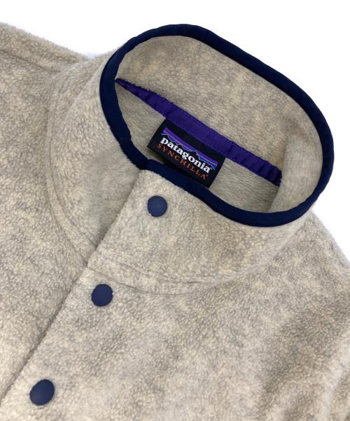 Patagonia（パタゴニア）Patagonia (パタゴニア) シンチラ・スナップT・プルオーバ ベージュ×ネイビー サイズ:Sの古着・服飾アイテム