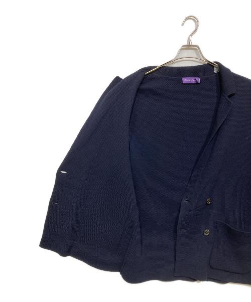 RALPH LAUREN Purple Label（ラルフ ローレン パープル レーベル）RALPH LAUREN Purple Label (ラルフ ローレン パープル レーベル) ウール混 ニットダブルジャケット ネイビー サイズ:Lの古着・服飾アイテム