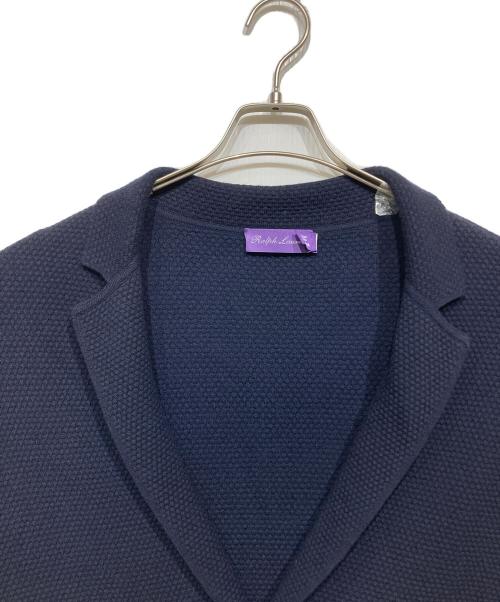 RALPH LAUREN Purple Label（ラルフ ローレン パープル レーベル）RALPH LAUREN Purple Label (ラルフ ローレン パープル レーベル) ウール混 ニットダブルジャケット ネイビー サイズ:Lの古着・服飾アイテム