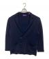 RALPH LAUREN Purple Label（ラルフ ローレン パープル レーベル）の古着「ウール混 ニットダブルジャケット」｜ネイビー