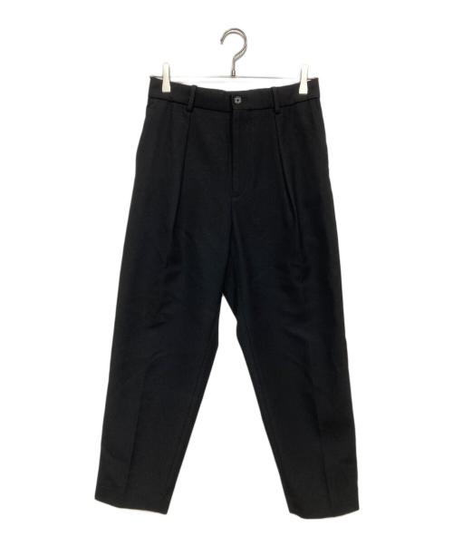 MARKAWARE（マーカウェア）MARKAWARE (マーカウェア) PLEATED FRONT PEGTOP パンツ（プリーティッド フロント ペグトップ パンツ） ブラック サイズ:2の古着・服飾アイテム