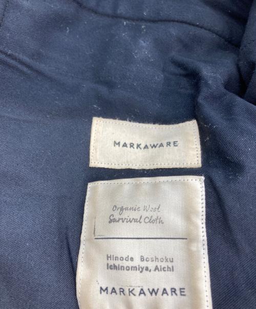 MARKAWARE（マーカウェア）MARKAWARE (マーカウェア) PLEATED FRONT PEGTOP パンツ（プリーティッド フロント ペグトップ パンツ） ブラック サイズ:2の古着・服飾アイテム