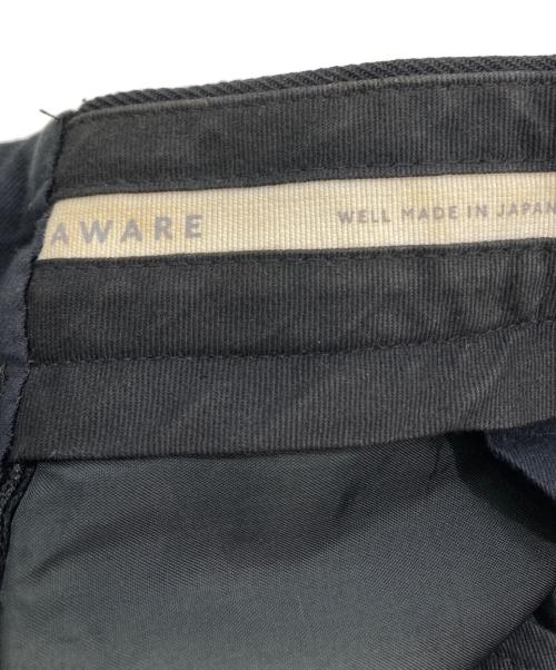 MARKAWARE（マーカウェア）MARKAWARE (マーカウェア) PLEATED FRONT PEGTOP パンツ（プリーティッド フロント ペグトップ パンツ） ブラック サイズ:2の古着・服飾アイテム