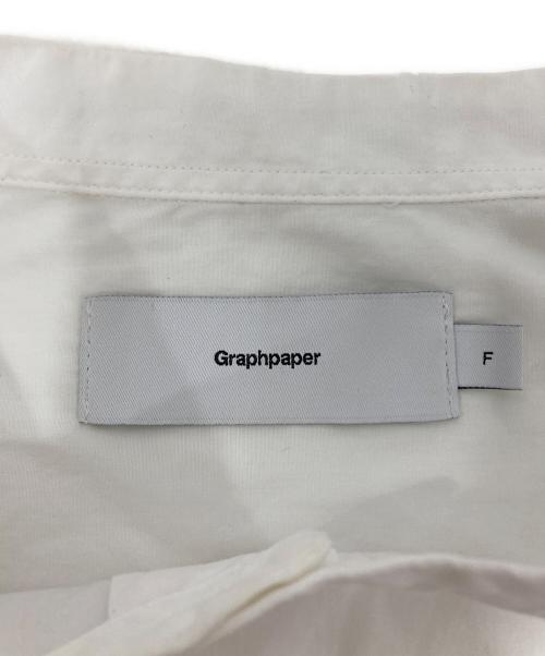 Graphpaper（グラフペーパー）Graphpaper (グラフペーパー) Broad L/S Oversized Band Collar Shirt（ブロード Ⅼ/S オーバーサイズ バンド カラー シャツ） ホワイト サイズ:Freeの古着・服飾アイテム