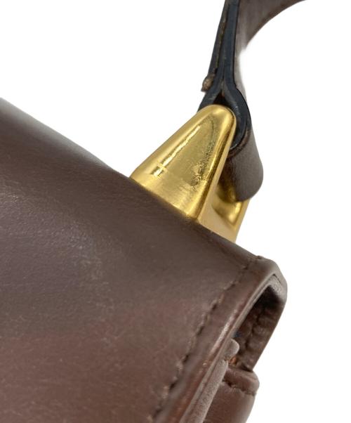 Salvatore Ferragamo（サルヴァトーレ フェラガモ）Salvatore Ferragamo (サルヴァトーレ フェラガモ) ガンチーニ レザーショルダーバッグ ブラウンの古着・服飾アイテム