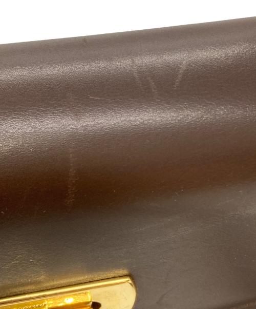 Salvatore Ferragamo（サルヴァトーレ フェラガモ）Salvatore Ferragamo (サルヴァトーレ フェラガモ) ガンチーニ レザーショルダーバッグ ブラウンの古着・服飾アイテム